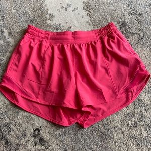 Hot Pink lululemon hotty hot 4” shorts